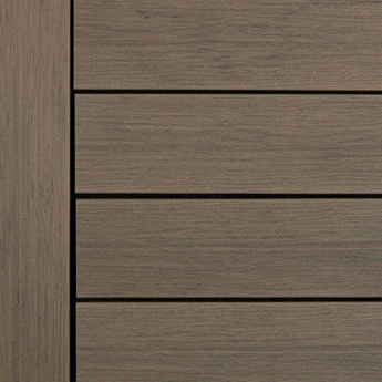 Close-up of Deckorators Vista Deck Boards Installed in Dunewood #color_dunewood