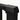 Contemporary Continuous Top Rail End Bracket Installed in Textured Black #color_textured-black