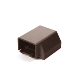 Contemporary Continuous Top Rail End Bracket in Weathered Brown #color_weathered-brown