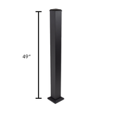 Deckorators 49" Aluminum Stair Post with 4" Post Kit in Textured Black #color_textured-black