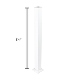 Deckorators 54" Aluminum Stair Post with 4" Post Kit in Textured White #color_textured-white