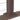 Close-up of Deckorators Contemporary Cable Rail Post Base in Weathered Brown #color_weathered-brown