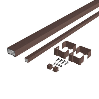 Deckorators Contemporary Cable Rails and Brackets in Weathered Brown #color_weathered-brown