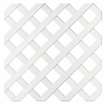 Deckorators Classic Diamond Plastic Lattice Close-up in White #color_white