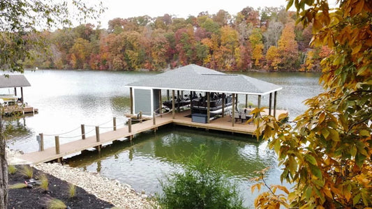 Deckorators Dock Boards Installed on Lake