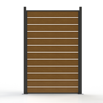 Deckorators Privacy Screen with Brown Composite Privacy Slats #color_brown-slat