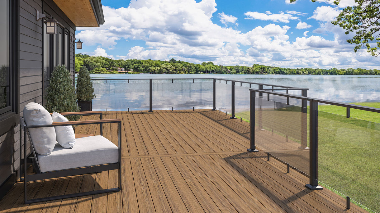 2x2 Post Glass Railing Deckorators® Aluminum Glass Rail Post Kit