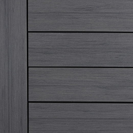 Close-up of Deckorators Vista Deck Boards Installed in Driftwood