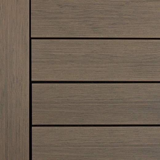 Close-up of Deckorators Vista Deck Boards Installed in Dunewood
