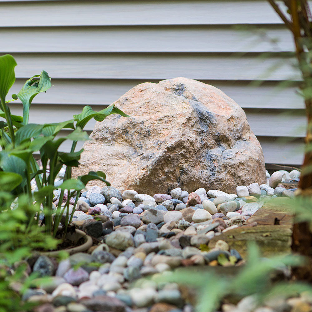 Vinyl Outside Rocks Large Decorative Fiberglass Rock for Concealing Outdoor Fixtures ...