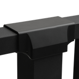 Contemporary Continuous Top Rail Center Bracket Installed in Textured Black #color_textured-black