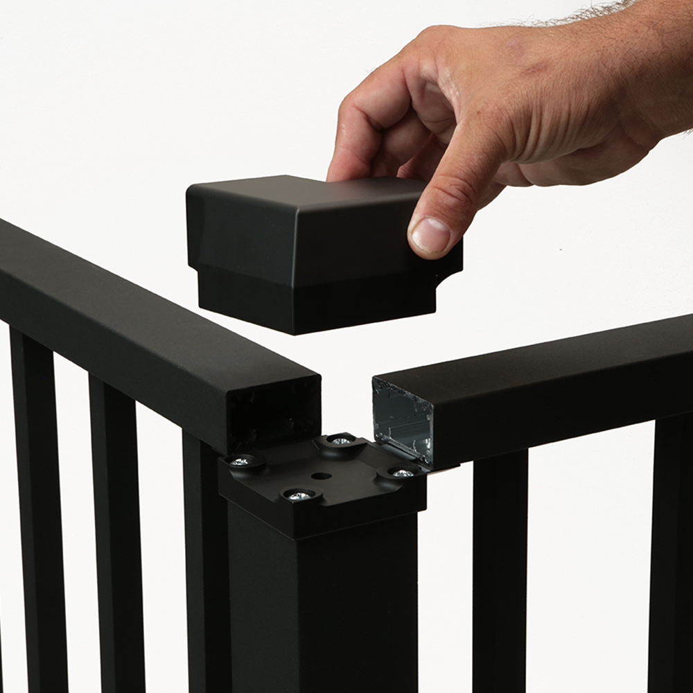 Contemporary Continuous Top Rail Brackets by Deckorators