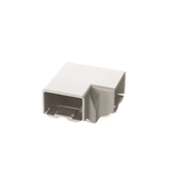 Contemporary Continuous Top Rail Corner Bracket in Textured White #color_textured-white