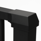Contemporary Continuous Top Rail End Bracket Installed in Textured Black #color_textured-black