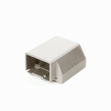Contemporary Continuous Top Rail End Bracket in Textured White #color_textured-white