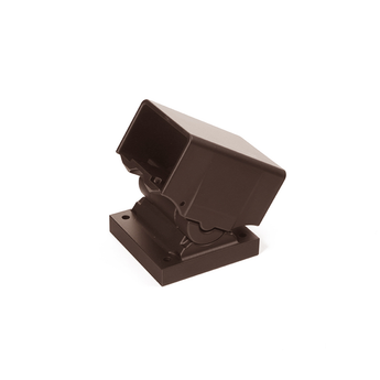 Contemporary Continuous Top Rail Stair Bracket in Weathered Brown #color_weathered-brown