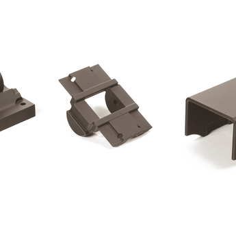 Contemporary Continuous Top Rail Stair Bracket Apart in Bronze #color_bronze