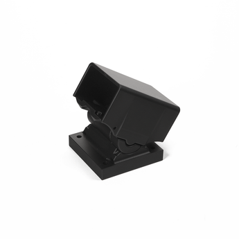 Contemporary Continuous Top Rail Stair Bracket in Textured Black #color_textured-black