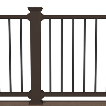 Deckorators for Lowe's Grab and Go Contemporary Composite Railing in Brown #color_brown