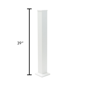 Deckorators 39" Aluminum Post with 4" Post Kit in Textured White #color_textured-white