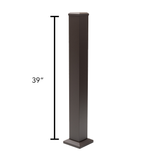 Deckorators 39" Aluminum Post with 4" Post Kit in Weathered Brown #color_weathered-brown