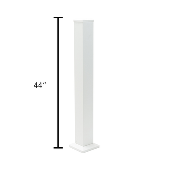 Deckorators 44" Aluminum Post with 4" Post Kit in Textured White #color_textured-white