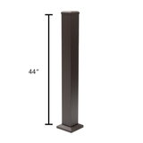 Deckorators 44" Aluminum Post with 4" Post Kit in Weathered Brown #color_weathered-brown