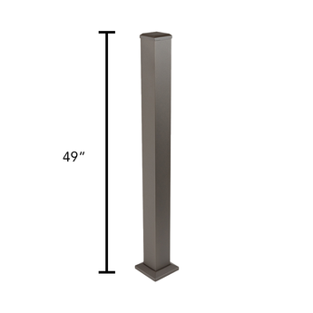 Deckorators 49" Aluminum Stair Post with 4" Post Kit in Bronze #color_bronze