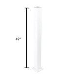 Deckorators 49" Aluminum Stair Post with 4" Post Kit in Textured White #color_textured-white