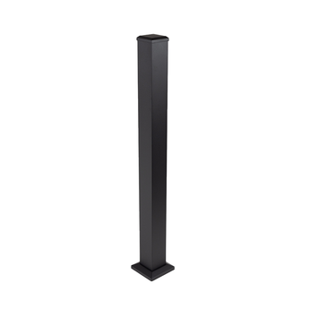 Deckorators Aluminum Stair Post with 4" Post Kit in Textured Black #color_textured-black