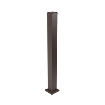 Deckorators Aluminum Stair Post with 4" Post Kit in Weathered Brown #color_weathered-brown