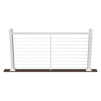 Deckorators Contemporary Cable Rail in Textured White #color_textured-white
