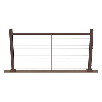 Deckorators Contemporary Cable Rail in Weathered Brown #color_weathered-brown