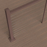Deckorators Contemporary Cable Rail on Deck in Weathered Brown #color_weathered-brown