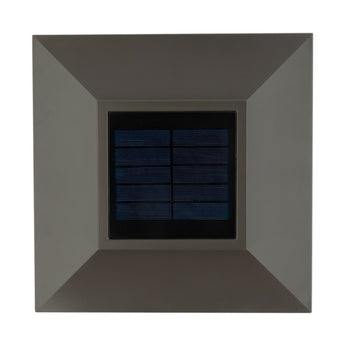 Top View of Deckorators 8x8 Solar Postcover Cap in Woodland Gray #color_solar-woodland-gray