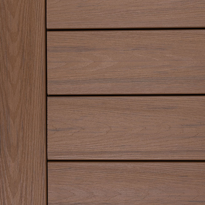 Close-up of Deckorators Altitude Deck Boards Installed in Sequoia #color_sequoia
