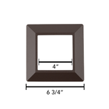 Deckorators Aluminum 4" Post Trim in Weathered Brown Top View #color_weathered-brown