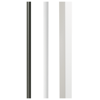 Deckorators Composite Rail Baluster Options: Round Black Aluminum, Round White Aluminum and Square White Composite
