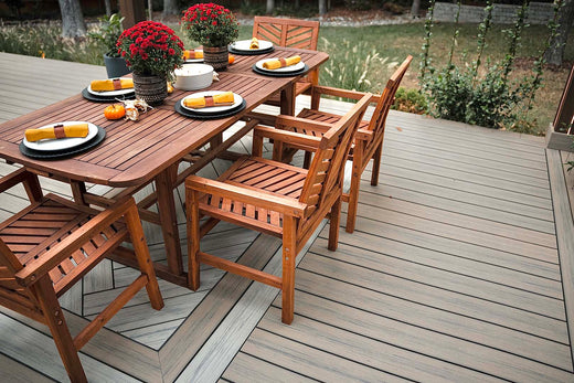Deckorators Voyage Decking in Costa with Tundra Inlay
