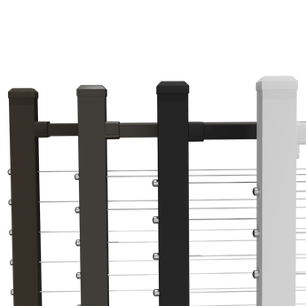 Deckorators Contemporary Cable Rail Panels in All Colors #color_textured-white