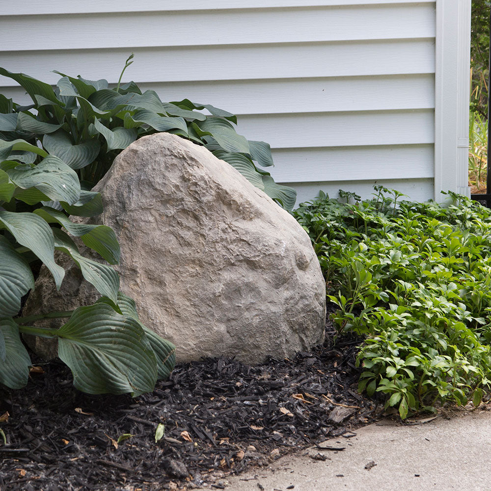 Wheighty Tan Rocks Largest Decorative Fiberglass Rock for Concealing Outdoor Fixtures ...