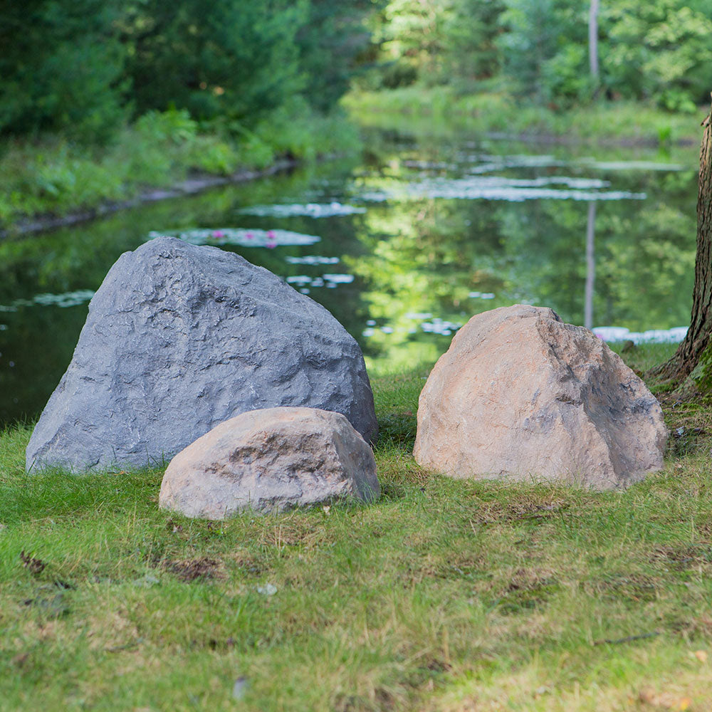Medium Size Rcks Deckorators artificial Small Landscape Rocks | Conceal Unsightly Yard ...