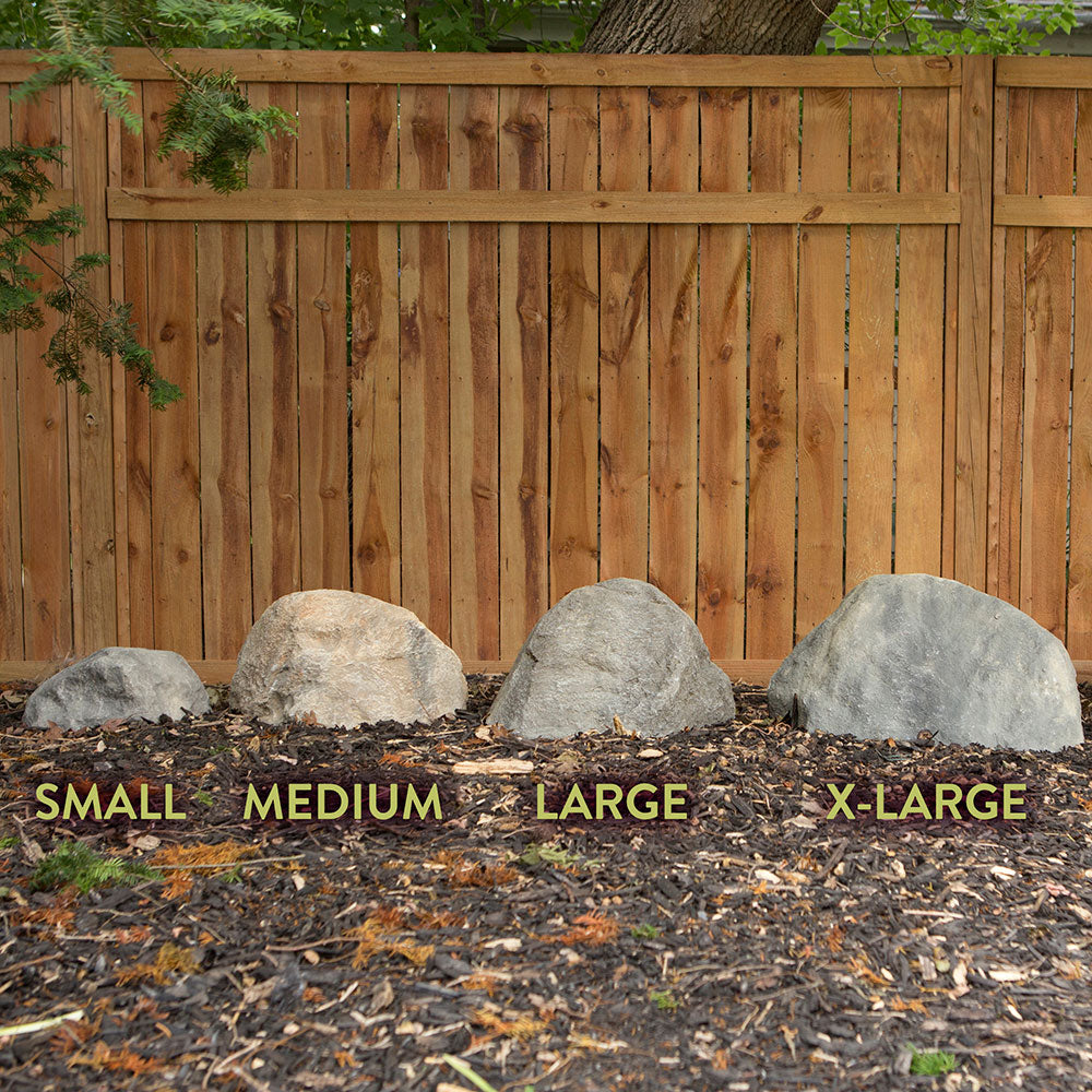 Size 3 Rocks Extra-Large Decorative Fiberglass Rock for Concealing Outdoor Fixtures ...