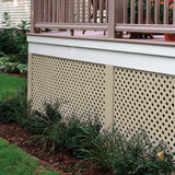 Deck Skirting Built Using Deckorators Privacy Plastic Lattice in Clay #color_clay