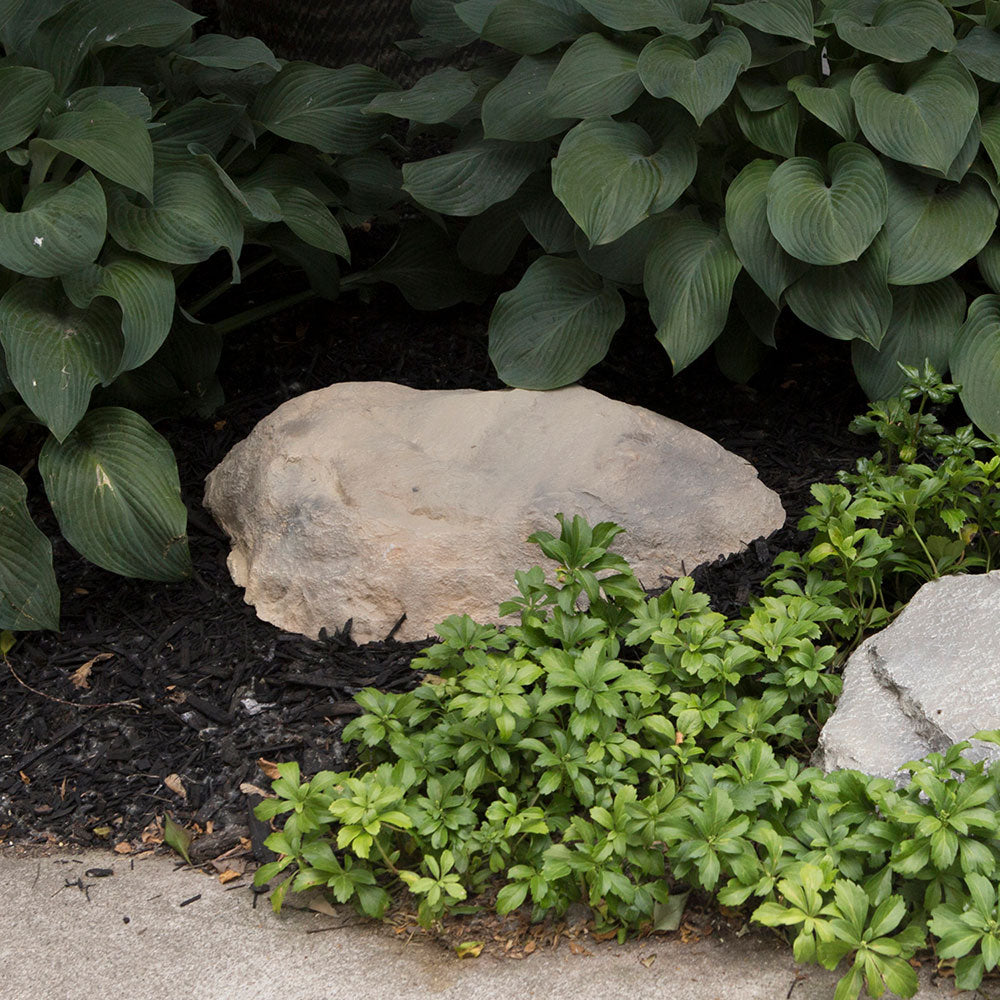 WESIEVYA Fausses Roches Réalistes En Mousse Pour Jardin Et Décoration - Roche Artificielle Gris 30x25x12,5 Cm