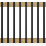 Deckorators Traditional Aluminum Baluster in Textured Black on Wood Rail #color_textured-black