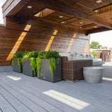 Rooftop Deck with Living Area Made of Vault Decking in Dusk #color_dusk