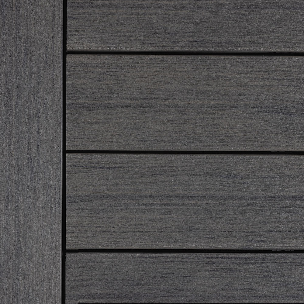 Close-up of Deckorators Vista Deck Boards Installed in Driftwood