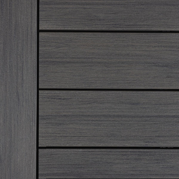 Close-up of Deckorators Vista Deck Boards Installed in Driftwood #color_driftwood