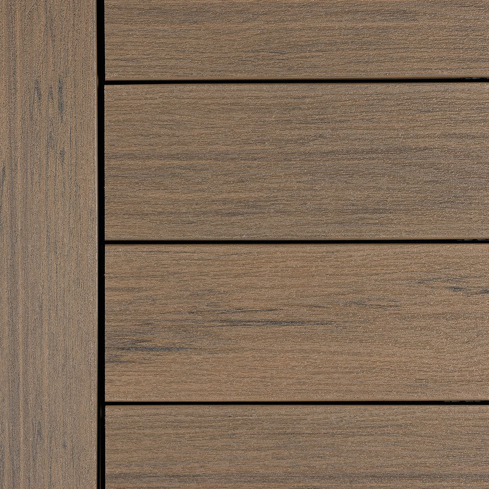 Close-up of Deckorators Vista Deck Boards Installed in Dunewood